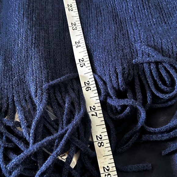 CAPE, MULTIFUNCTIONAL, BLUE, SZ WOMEN ONE SIZE, FRINGE ACCENTS, ACRYLIC, - Picture 10 of 12